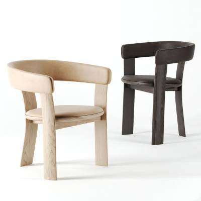 现代实木休闲椅-1